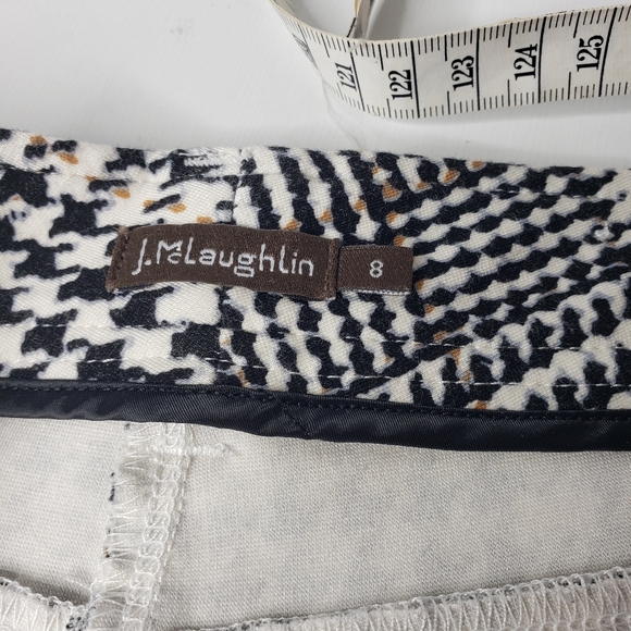 J Mc Glaughlin Bainbridge Becca Straigh Leg PantCatalina Houndstooth Glen Plaid - Picture 3 of 13